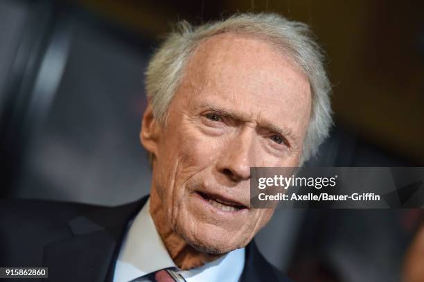 Director Clint Eastwood attends the premiere of 'The 15:17 To Paris' at Warner Bros. Studios on February 5, 2018 in Burbank, California.