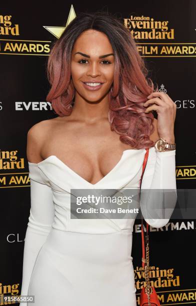 Talulah-Eve arrives at the London Evening Standard British Film Awards 2018 at Claridge's Hotel on February 8, 2018 in London, England.