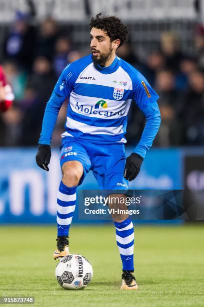 Youness Mokhtar of PEC Zwolle during the Dutch Eredivisie match between PEC Zwolle and sc Heerenveen at the MAC3Park stadium on February 06, 2018 in...