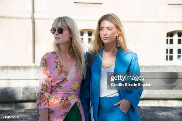 Fashion Editor at Costume Magazine Jeanette Friis Madsen wearing a Ganni dress and Orgreen sunglasses with Fashion stylist at Eurowoman Magazine...