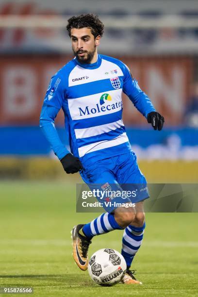 Youness Mokhtar of PEC Zwolle during the Dutch Eredivisie match between PEC Zwolle and sc Heerenveen at the MAC3Park stadium on February 06, 2018 in...
