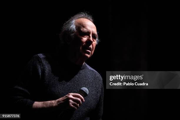 Spanish singer Joan Manuel Serrat presents 'Mediterraneo Da Capo' tour at 'Circulo de Bellas Artes' on February 8, 2018 in Madrid, Spain.