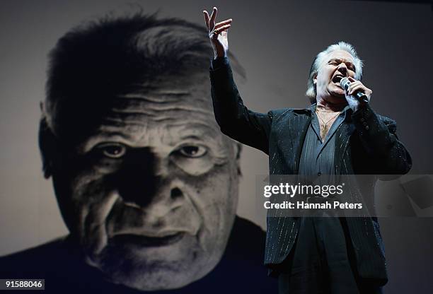 John Rowles performs on stage during the 2009 Vodafone Music Awards at Vector Arena on October 8, 2009 in Auckland, New Zealand.