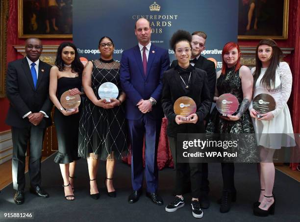 Centrepoint CEO Seyi Obakin, Nabila Mirza, Claudette Shay, Talisha Reid-Clementson, Joshua Gargett, Zinnia Young and Tamara Cobb pose with their...