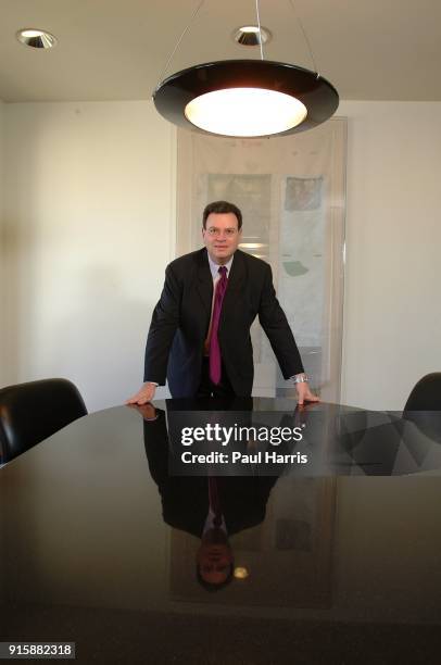 Americas top celebrity lawyer Marty Singer in the conference room of his offices on the 24th floor September 20, 2001 in Century City, Los Angeles,...