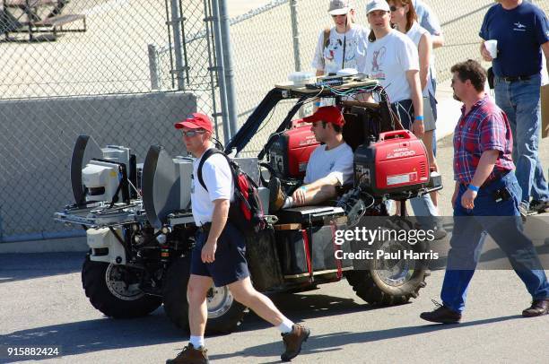 Teams are trying to qualify at the California Speedway for the Defense Advanced Research Project Agency . They have put up a 1 million dollar prize...