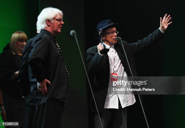 Ray Columbus and his band The Invaders are honoured with the Legacy Award during the 2009 Vodafone Music Awards at Vector Arena on October 8, 2009 in...