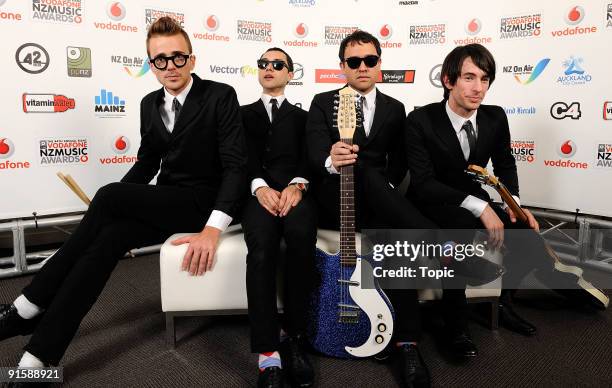 The Mint Chics pose during the 2009 Vodafone Music Awards at Vector Arena on October 8, 2009 in Auckland, New Zealand.