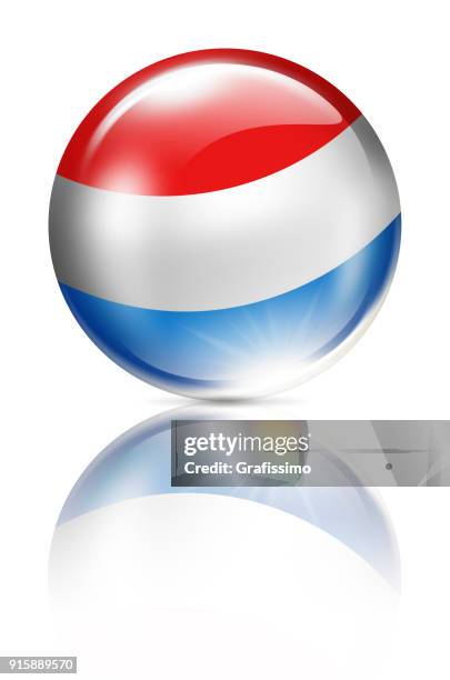 bildbanksillustrationer, clip art samt tecknat material och ikoner med luxemburg-knappen bollen med flagga isolerad på vit - luxemburgs flagga