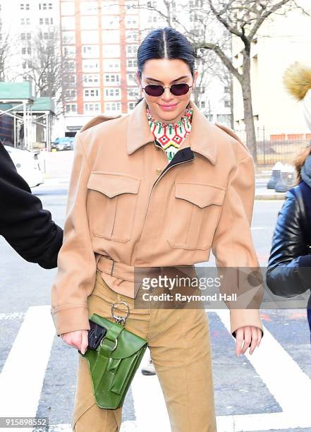 Model Kendell Jenner is seen walking in Soho on February 8, 2018 in New York City.