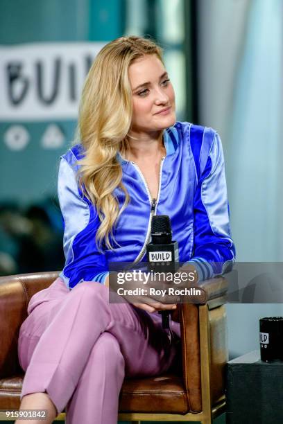 Amanda Joy Michalka of Aly & AJ discusses "Ten Years" with the Build Series at Build Studio on February 8, 2018 in New York City.