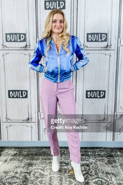 Amanda Joy Michalka of Aly & AJ discusses "Ten Years" with the Build Series at Build Studio on February 8, 2018 in New York City.