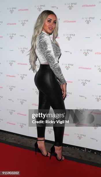 Marnie Simpson attends In The Style TOTES OVER IT Valentine's Party at Libertine on February 8, 2018 in London, England.