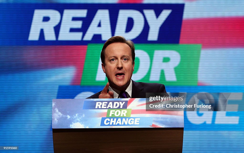 David Cameron Gives His Keynote Address At The Conservative Party Conferenc