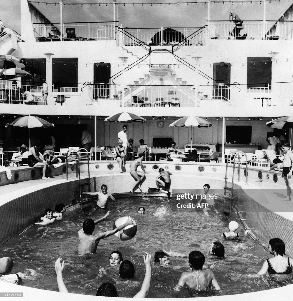 Children enjoy the swimming pool on the
