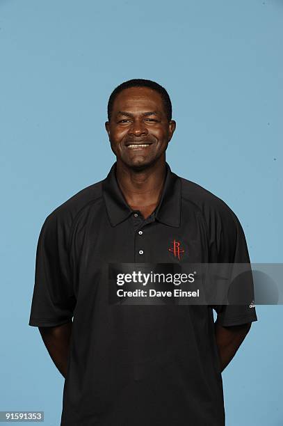Assistant Coach T.R. Dunn of the Houston Rockets poses for a portrait during 2009 NBA Media Day on September 28, 2009 at the Toyota Center in...