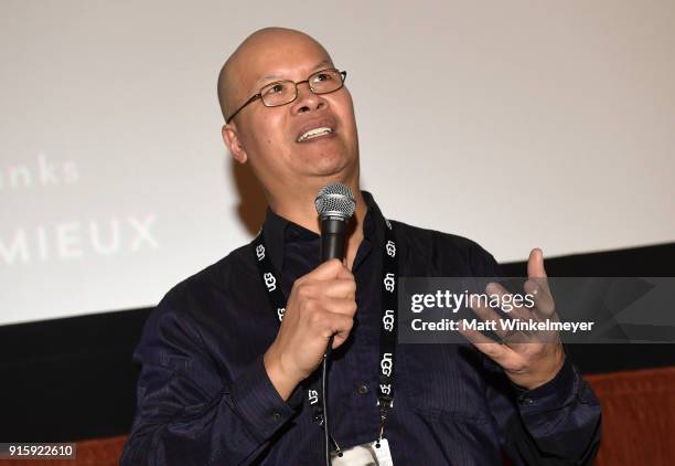 Director David Eng speaks at a screening of 'Grand Cru' during The 33rd Santa Barbara International Film Festival at the Metro Theatre on February 8,...