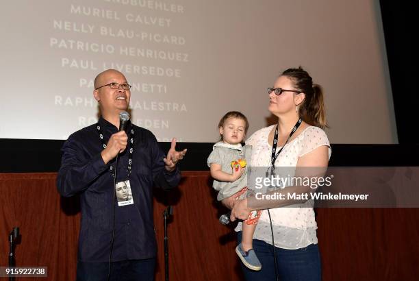 Director David Eng and producer Katarina Soukup speak at a screening of 'Grand Cru' during The 33rd Santa Barbara International Film Festival at the...