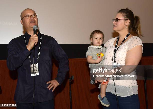 Director David Eng and producer Katarina Soukup speak at a screening of 'Grand Cru' during The 33rd Santa Barbara International Film Festival at the...