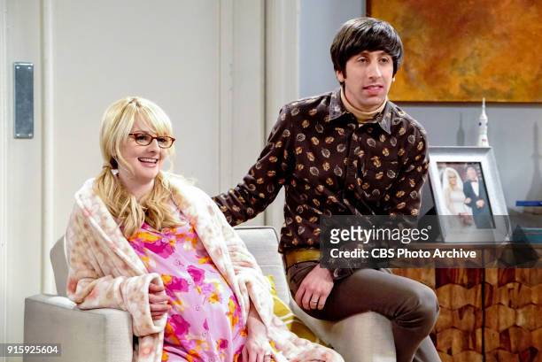 The Neonatal Nomenclature" - Pictured: Bernadette and Howard Wolowitz . When Bernadette won't go into labor, all her friends try different tactics to...