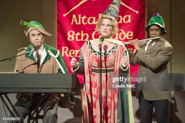 Episode 25 -- Pictured: Will Ferrell as Marty Culp, Ana Gasteyer as Bobbi Mohan-Culp, Tim Meadows as Mr. Franklin during "Renaissance Fair" skit on...