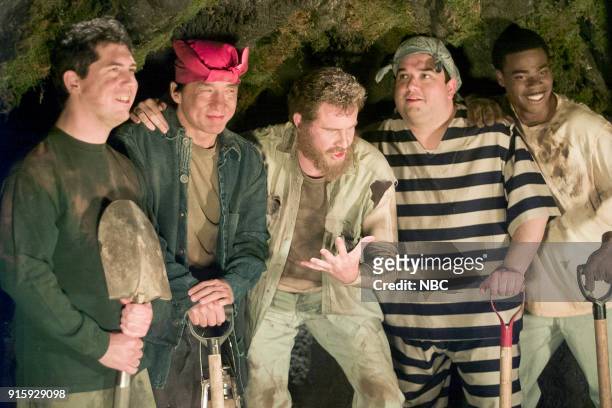 Episode 25 -- Pictured: Chris Parnell as French Man, Jackie Chan as Chinese Man, Will Ferrell as Gabriel Ziskin, Horatio Sanz as Ecuadorian prisoner,...