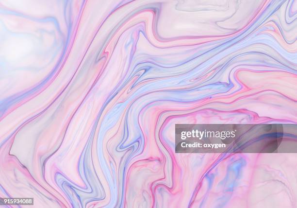 abstract pink marble effect painting - marbled effect photos et images de collection