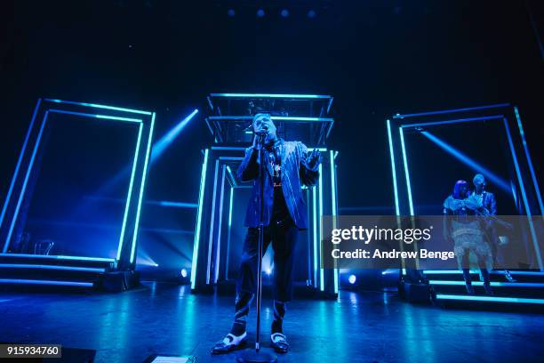 Vince Clarke and Andy Bell of Erasure perform at O2 Apollo Manchester on February 8, 2018 in Manchester, England.