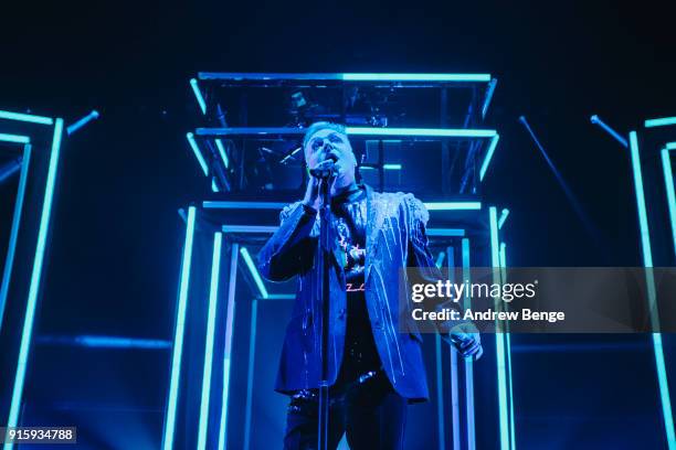 Vince Clarke and Andy Bell of Erasure perform at O2 Apollo Manchester on February 8, 2018 in Manchester, England.