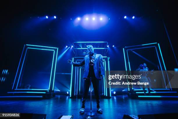 Vince Clarke and Andy Bell of Erasure perform at O2 Apollo Manchester on February 8, 2018 in Manchester, England.