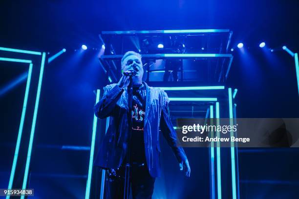 Vince Clarke and Andy Bell of Erasure perform at O2 Apollo Manchester on February 8, 2018 in Manchester, England.