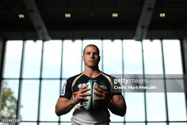 David Pocock poses during an Australian Wallabies media opportunity at Rugby Australia HQ on February 9, 2018 in Sydney, Australia.