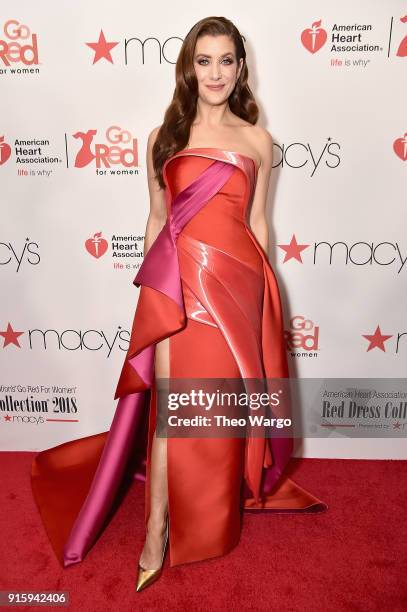 Actor Kate Walsh attends the American Heart Association's Go Red For Women Red Dress Collection 2018 presented by Macy's at Hammerstein Ballroom on...