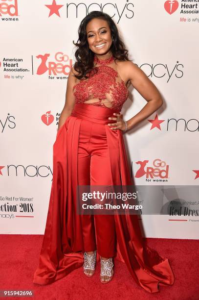 Actress Tatyana Ali attends the American Heart Association's Go Red For Women Red Dress Collection 2018 presented by Macy's at Hammerstein Ballroom...