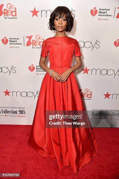 Zuri Hall attends the American Heart Association's Go Red For Women Red Dress Collection 2018 presented by Macy's at Hammerstein Ballroom on February...