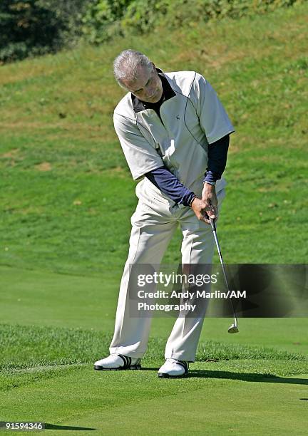 Hall of Fame member Clark Gilles plays at the 7th Annual Companions in Courage Foundation Golf Classic at Deepdale Golf Club on October 5, 2009 in...