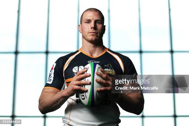 David Pocock poses during an Australian Wallabies media opportunity at Rugby Australia HQ on February 9, 2018 in Sydney, Australia.