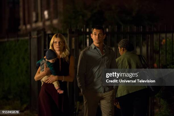 The Door" Episode 308 -- Pictured: Emma Greenwell as Mary Cox, Hugh Dancy as Cal Roberts --