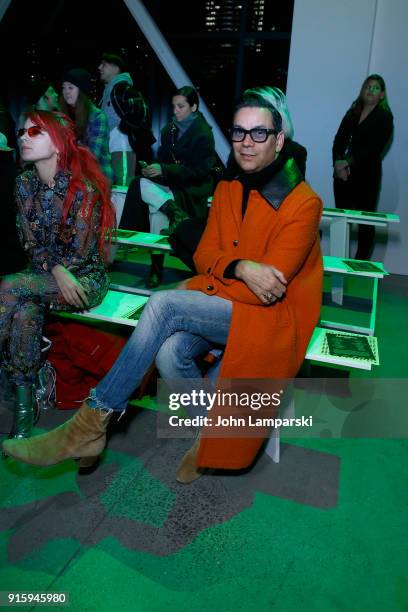 James Aguilar attends the Adam Selman front row during New York Fashion Week: The Shows at Gallery I at Spring Studios on February 8, 2018 in New...