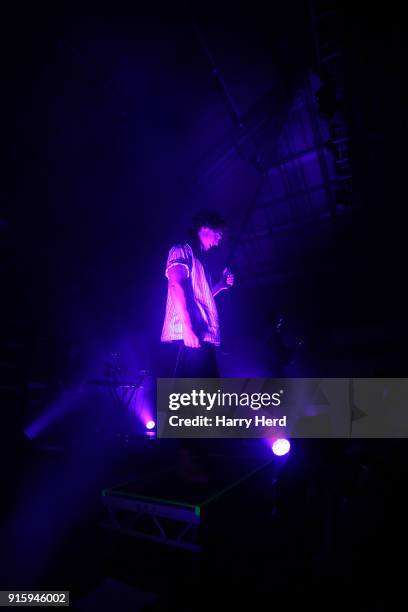 Rob Damiani of Don Broco performs at Pyramids Plaza on February 8, 2018 in Portsmouth, England.