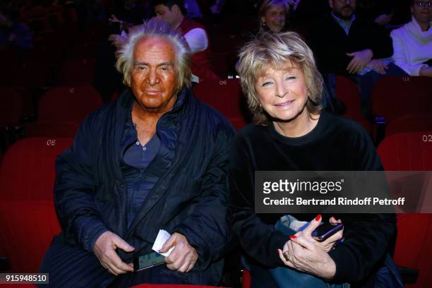 Daniele Thompson and her husband Albert Koski attend the Alex Lutz One Man Show At L'Olympia on February 8, 2018 in Paris, France.