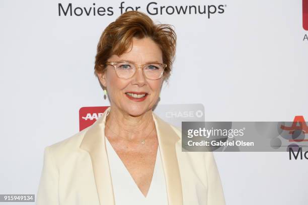 Annette Bening attends AARP's 17th Annual Movies For Grownups Awards at the Beverly Wilshire Four Seasons Hotel on February 5, 2018 in Beverly Hills,...