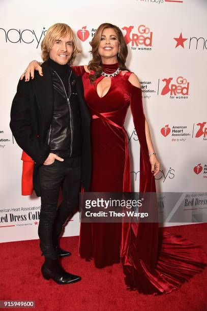 Designer Marc Bouwer and Kathy Ireland attends the American Heart Association's Go Red For Women Red Dress Collection 2018 presented by Macy's at...