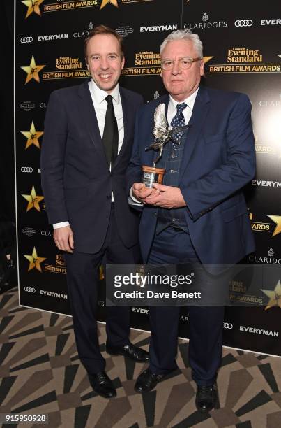 Matthew Hancock, Secretary of State for Digital, Culture, Media and Sport and Gary Williamson poses with the Technical Achievement for "Paddington 2"...