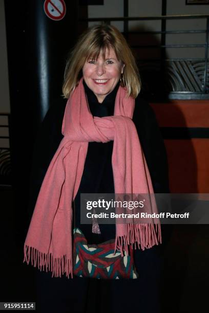 Katherine Pancol attends the Alex Lutz One Man Show At L'Olympia on February 8, 2018 in Paris, France.