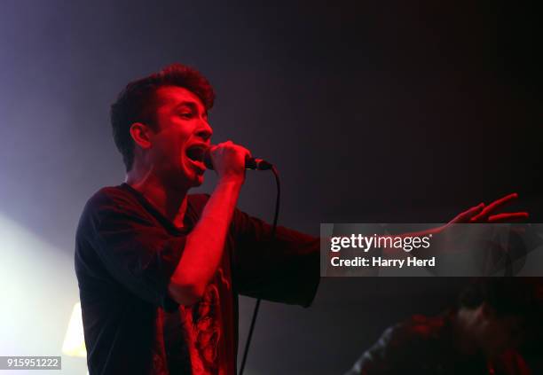 Alex Mountford of Dead! performs at Pyramids Plaza on February 8, 2018 in Portsmouth, England.