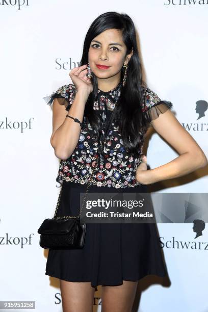 Collien Ulmen-Fernandes attends the 120th anniversary celebration of Schwarzkopf at U3 subway tunnel Potsdamer Platz on February 8, 2018 in Berlin,...