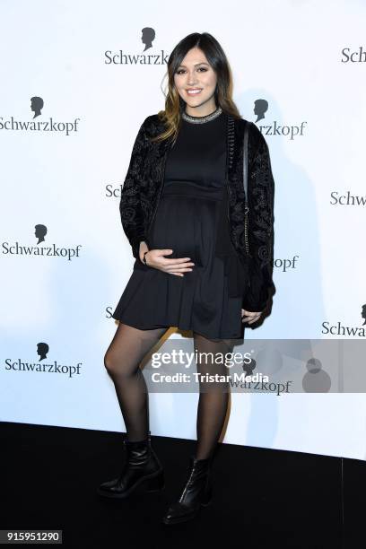 Anna Maria Damm attends the 120th anniversary celebration of Schwarzkopf at U3 subway tunnel Potsdamer Platz on February 8, 2018 in Berlin, Germany.