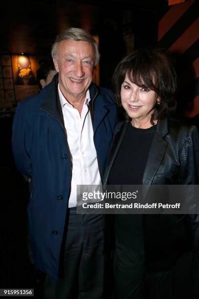 Olivier Lejeune and Julie Arnold attend the Alex Lutz One Man Show At L'Olympia on February 8, 2018 in Paris, France.