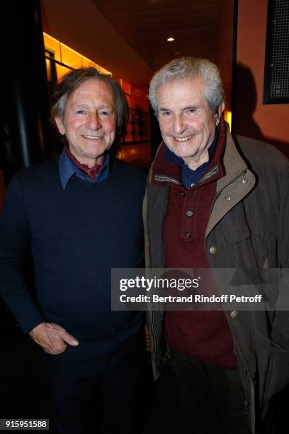 Mario Luraschi and Claude Lelouch attend the Alex Lutz One Man Show At L'Olympia on February 8, 2018 in Paris, France.